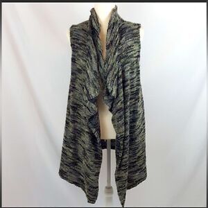 Sweater Vest Cardigan Knox‎ Rose Green Wool blend  Size XL